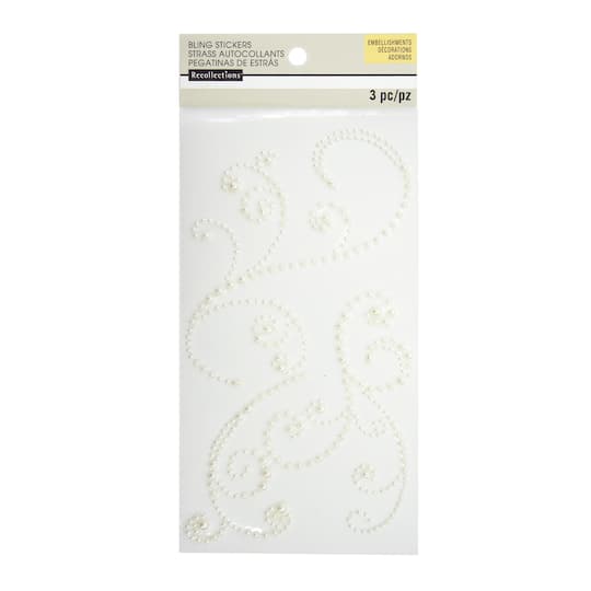 12 Pack: Pearl Scroll Stickers by Recollections™